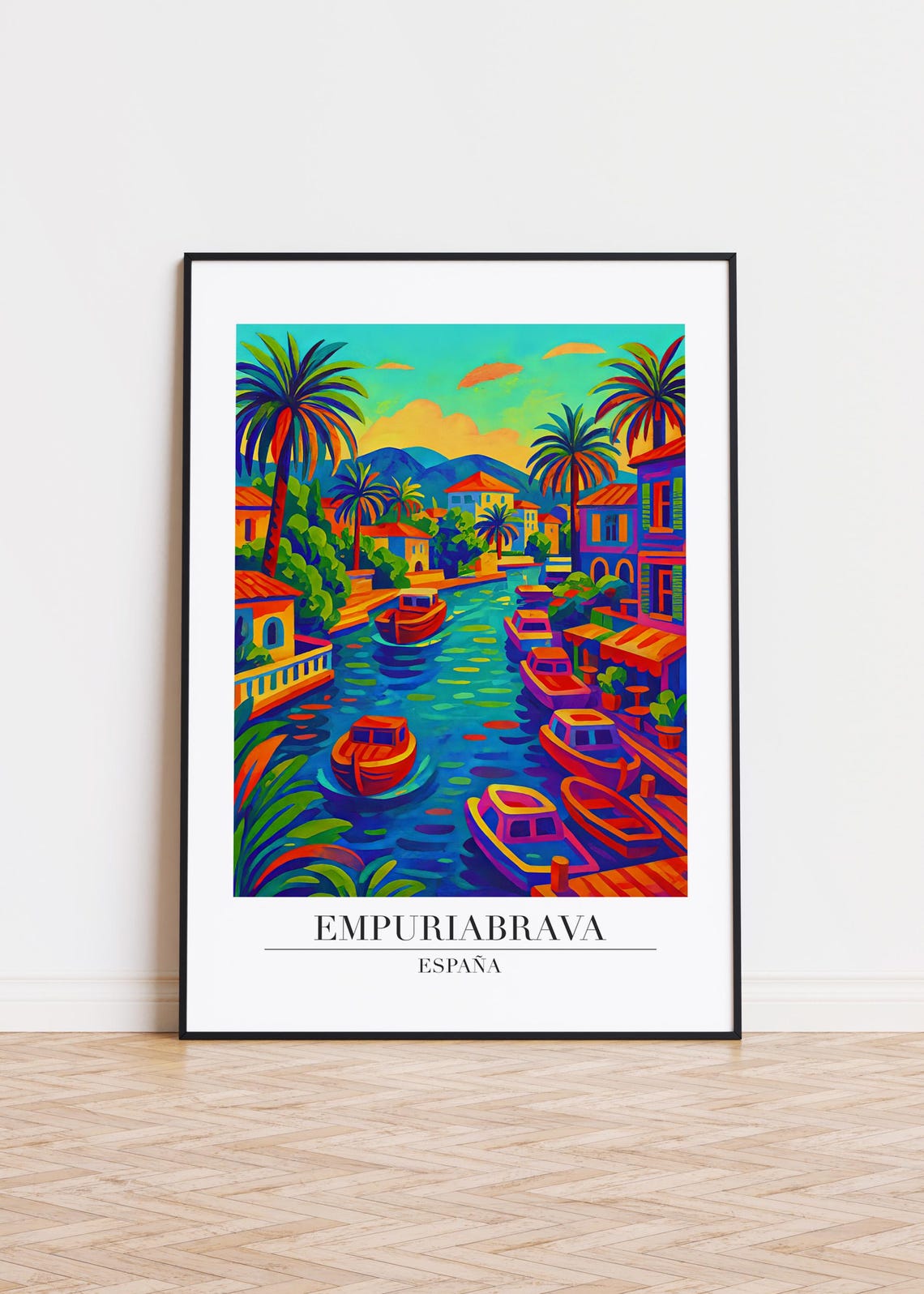 Empuriabrava Spain Modern Travel Poster