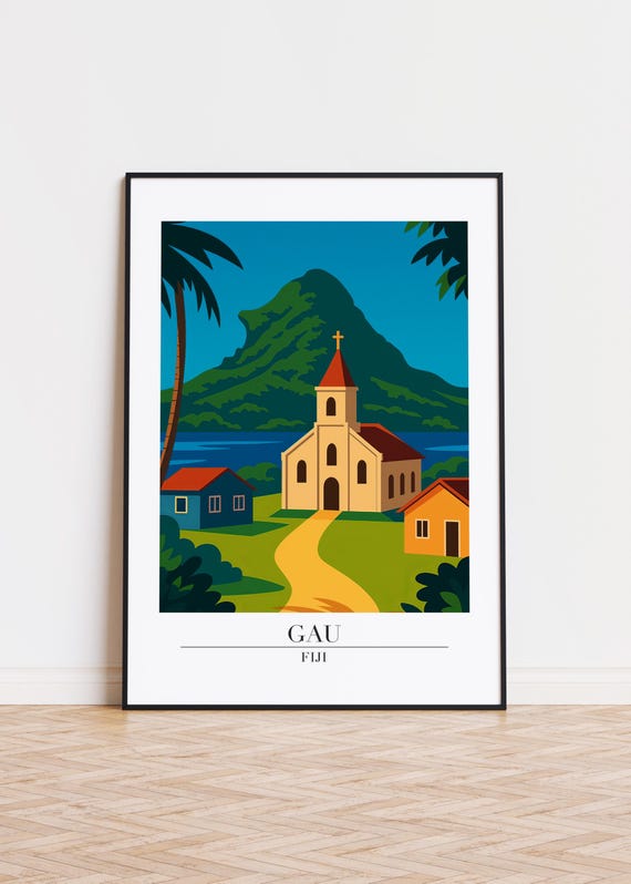 Fiji Poster, Travel Art Print
