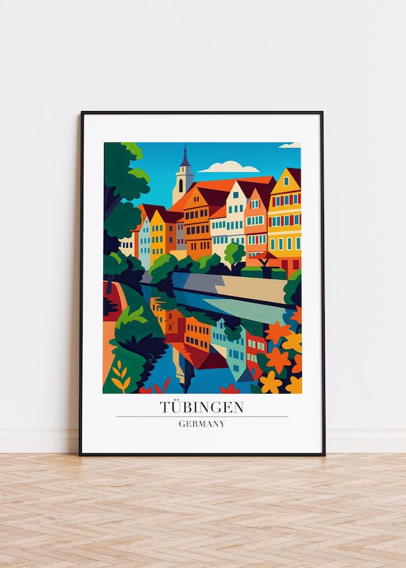 Tbingen Germany Poster City Illustration Art Print