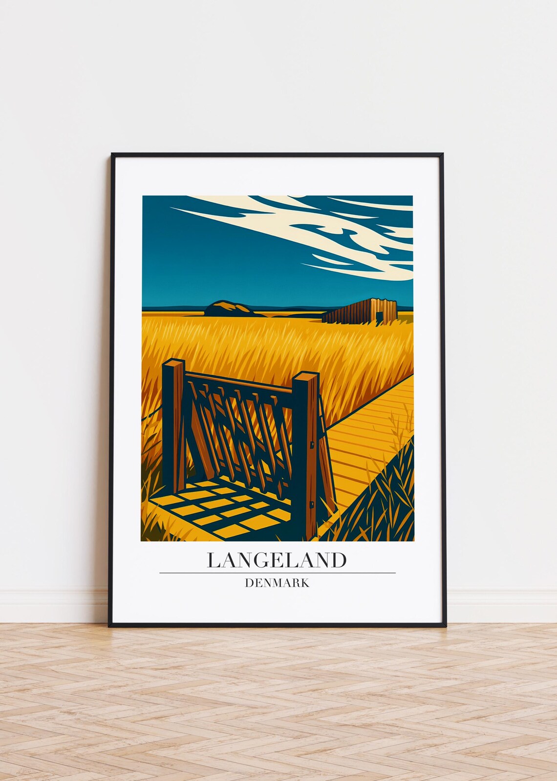 Langeland Denmark Minimalist Travel Poster