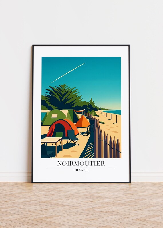 Noirmoutier France Poster Minimalist Travel Art Print