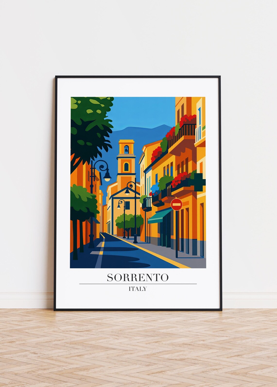 Sorrento Italy Modern Travel Poster