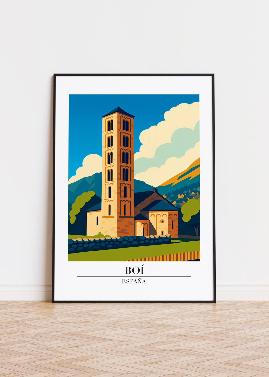 Bo Spain Modern Travel Poster