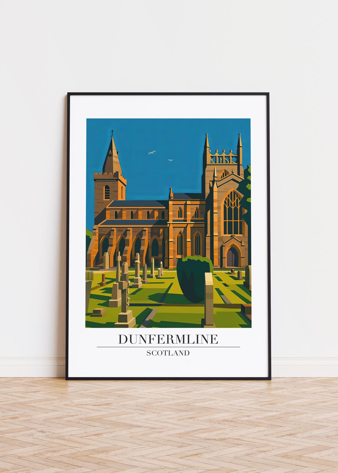 Dunfermline Scotland Poster City Skyline Art Print