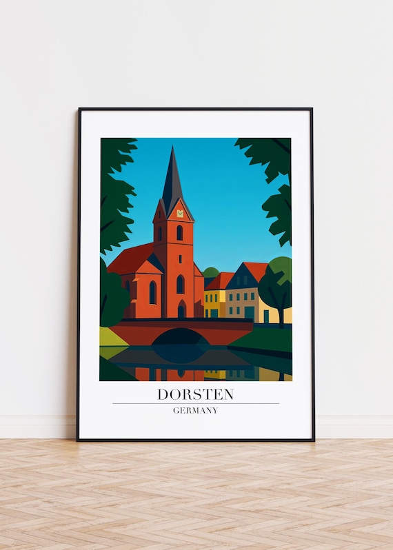 Dorsten Germany Poster Modern City Illustration Art