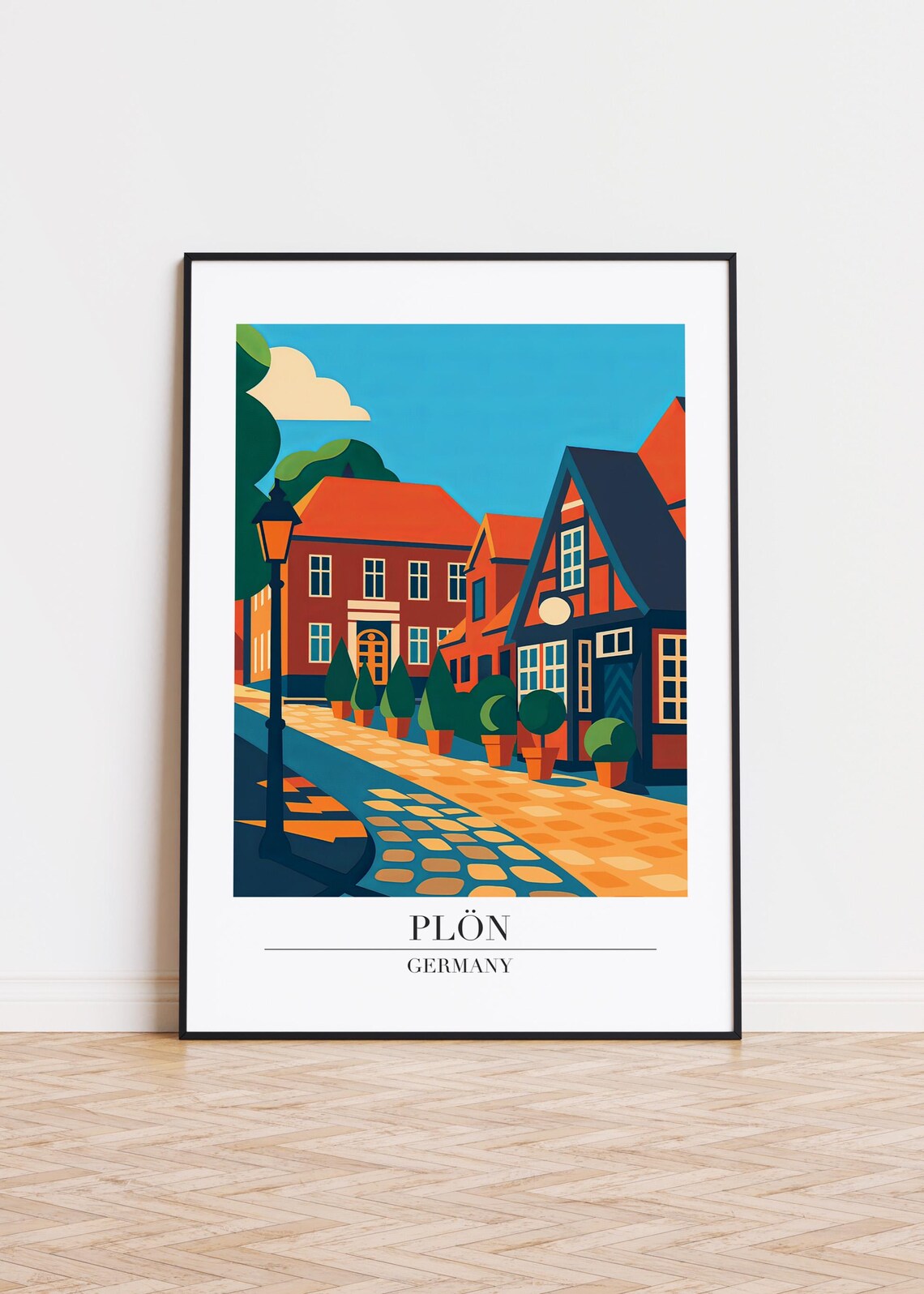 Pln Germany Poster Minimalist Travel Art Print
