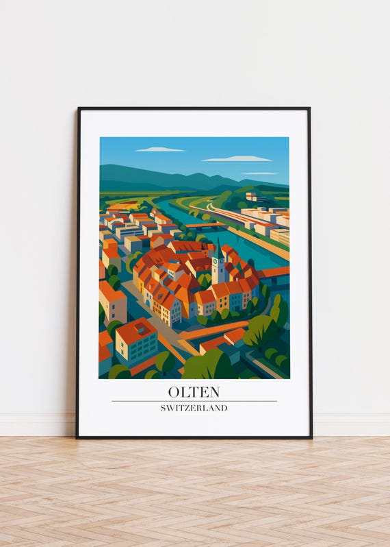Olten Switzerland Poster City Skyline Art Print