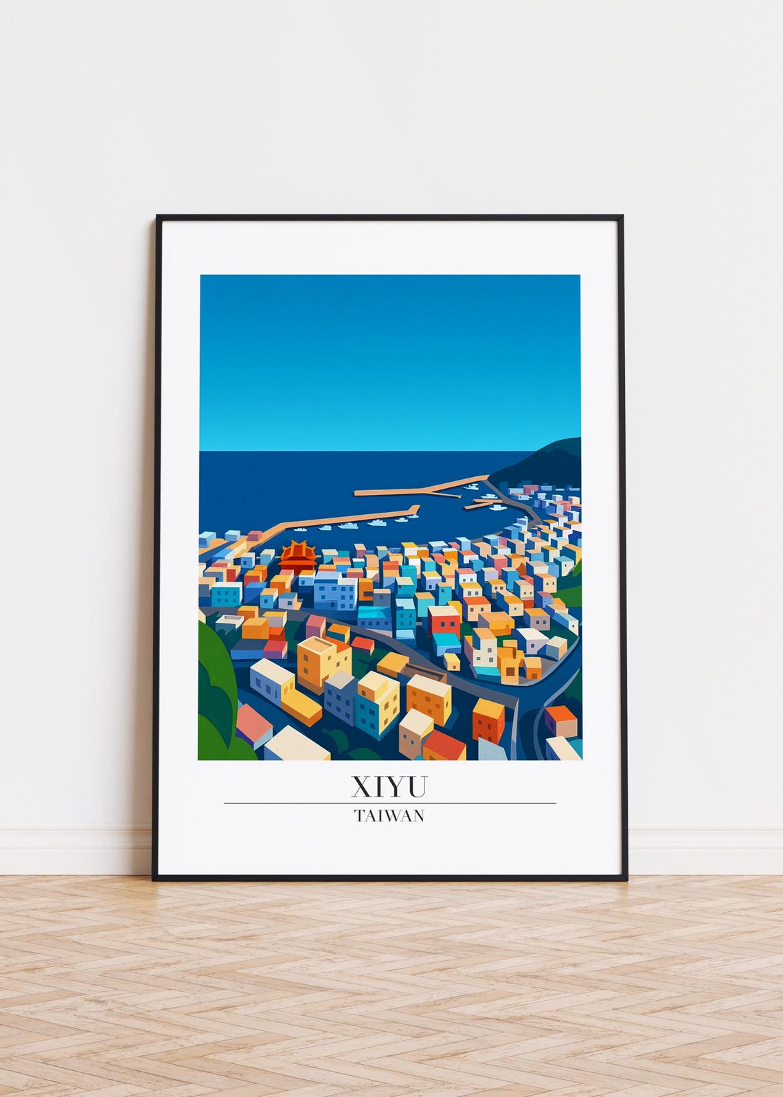 Xiyu Cityscape Poster Taiwan Illustration Art Print