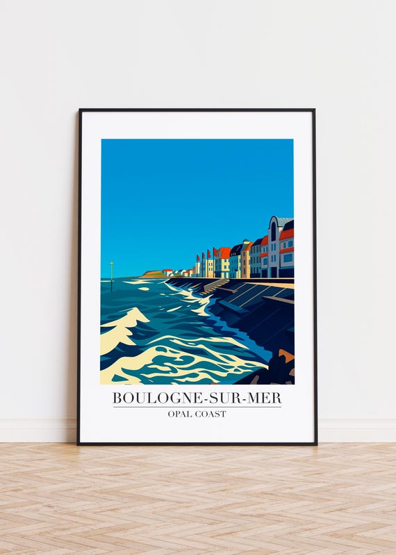 Boulognesurmer France Poster City Skyline Art Print