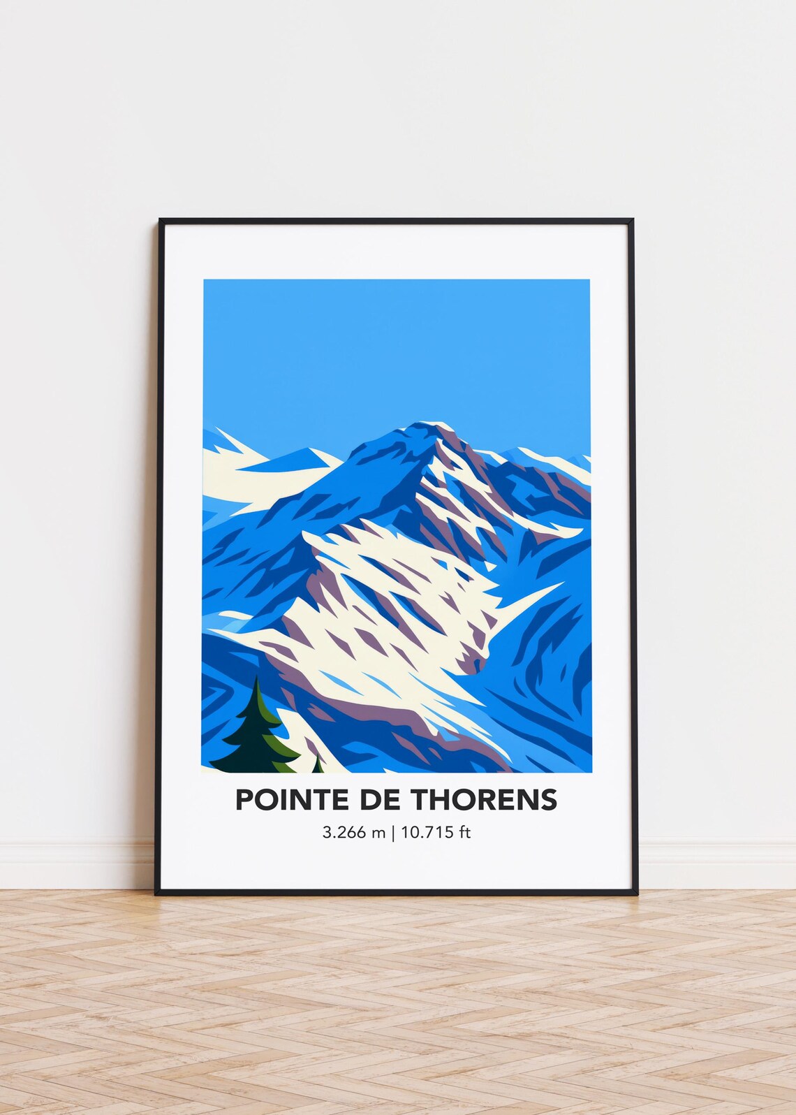 Pointe De Thorens Poster Print, Mountain Art