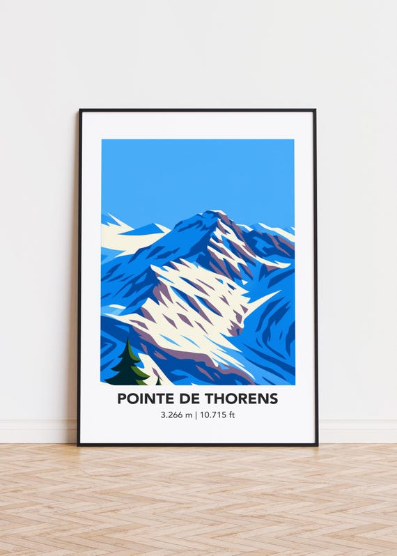 Pointe De Thorens Poster Print, Mountain Art