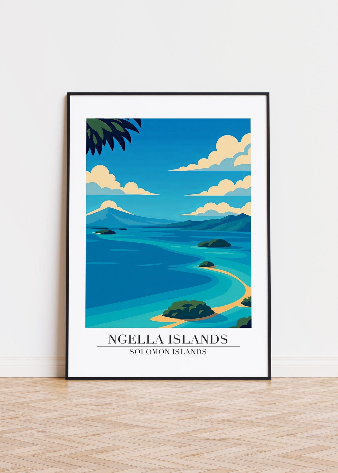 Ngella Islands Solomon Islands Turquoise Ocean Islets Travel Poster