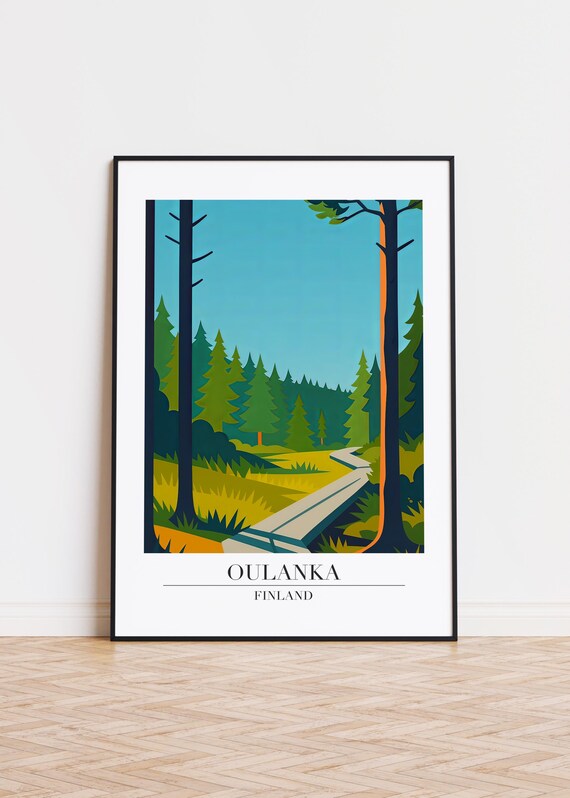 Oulanka National Park Poster Finland Illustration Art Print