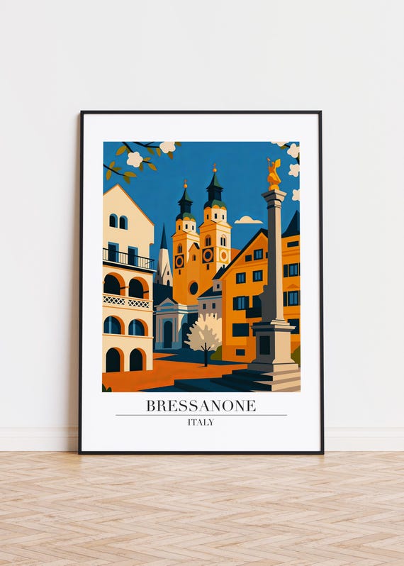 Bressanone Italy Skyline Travel Poster