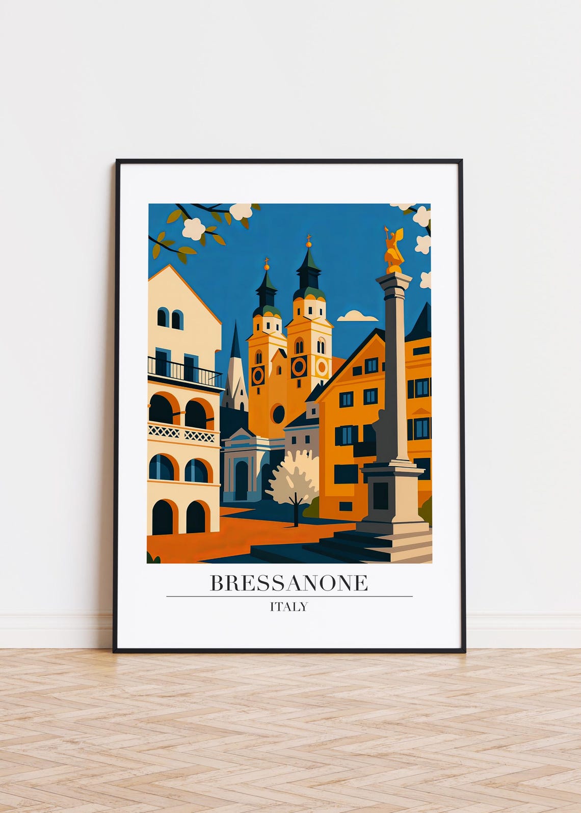 Bressanone Italy Skyline Travel Poster