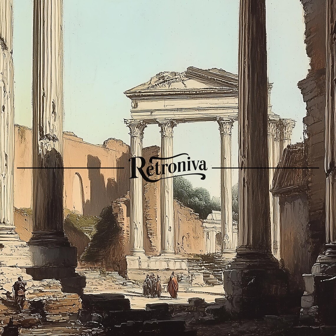 Ancient City Architecture Landscape Vintage Art Print - Image 6
