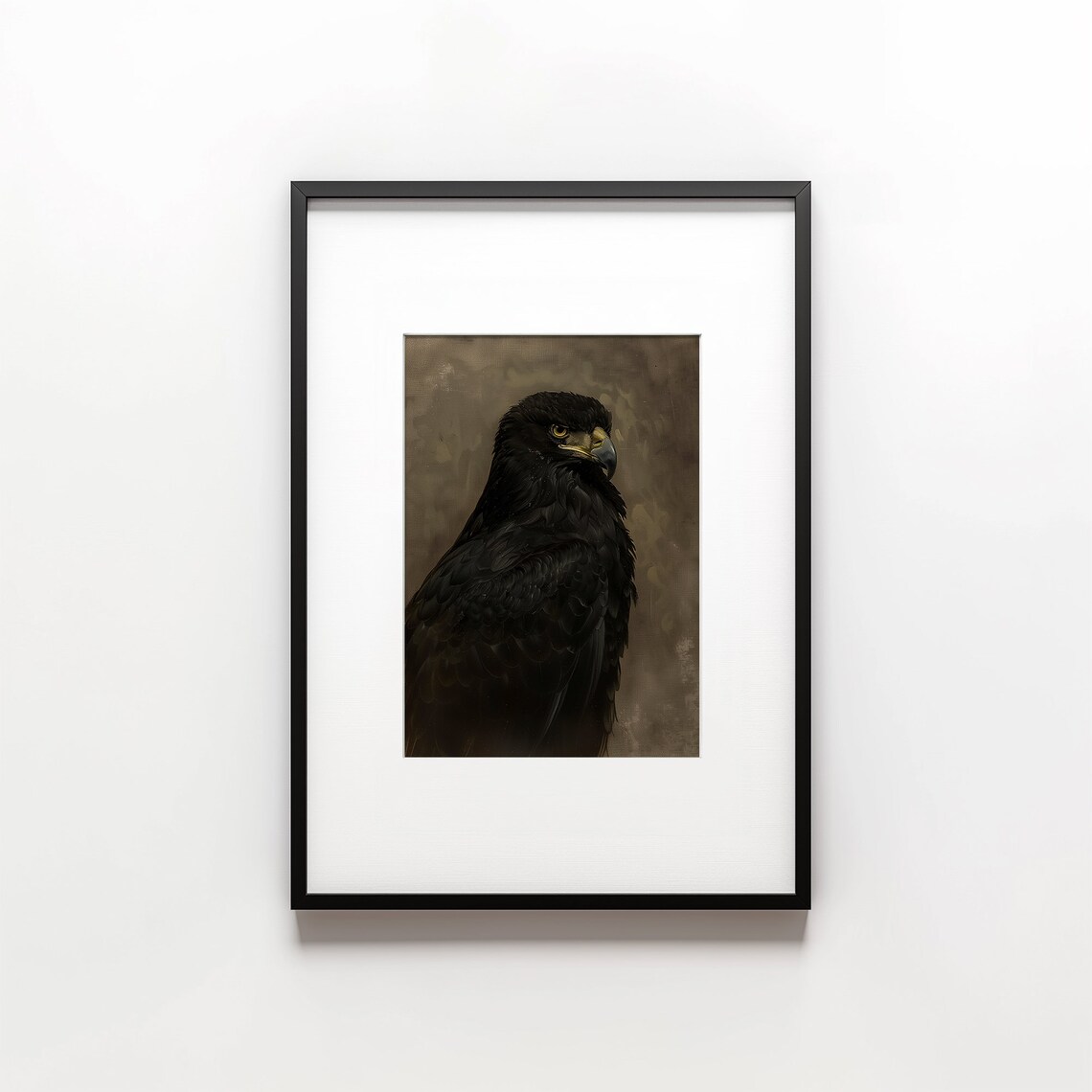 Black Eagle Portrait Dark Moody Wildlife Vintage Bird of Prey Poster - Image 6
