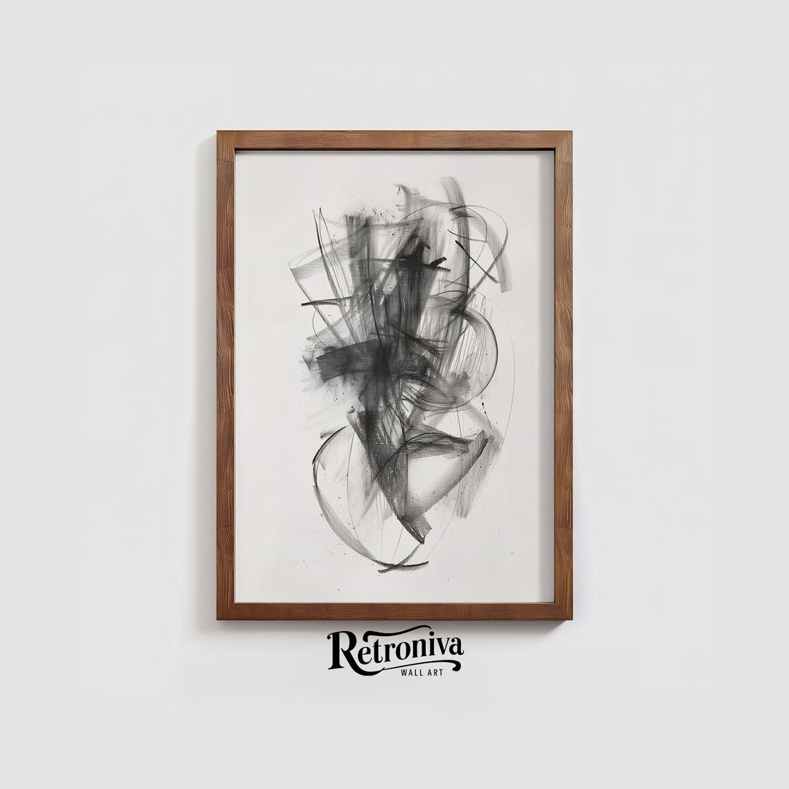 Minimalist Abstract Sketch Art Print, Neutral Decor - Image 4