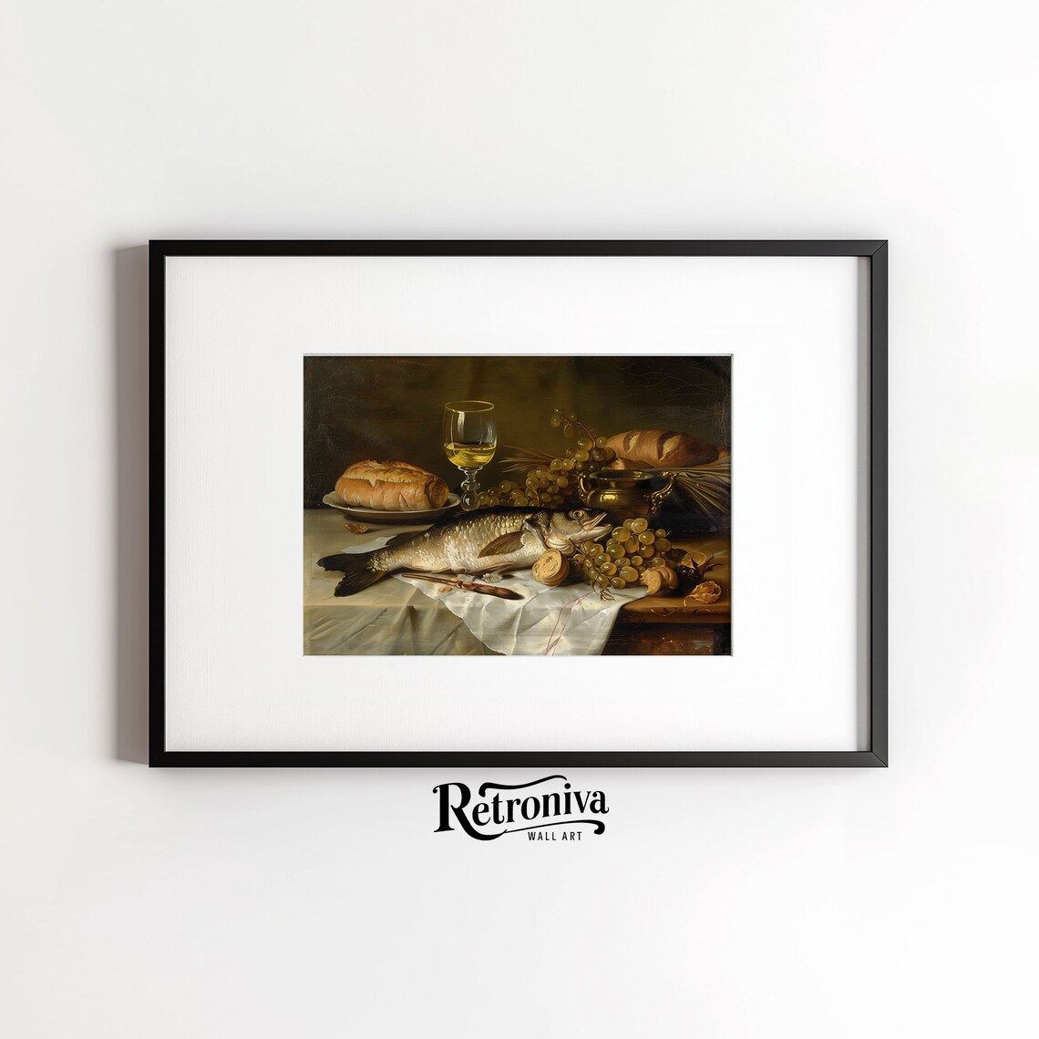 Sea Food Vintage Still Life, Kitchen Wall Art Print - Image 4