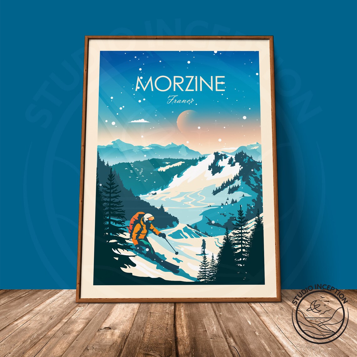 Ski Morzine France Ski Resorts Travel Poster - Image 2