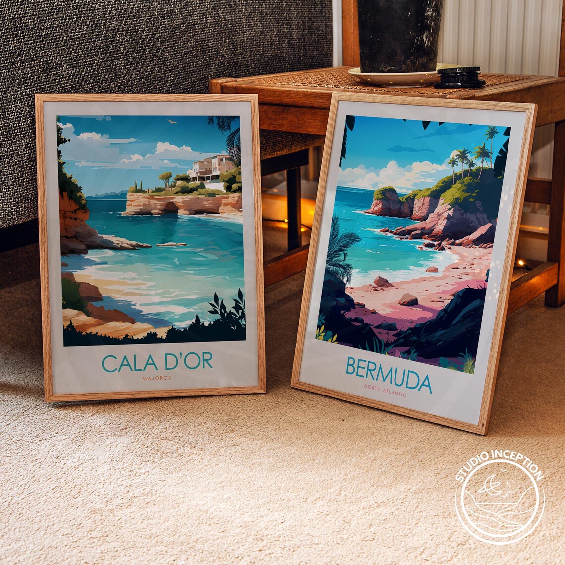 Bermuda Travel Poster, Elbow Beach Horseshoe Bay - Image 2