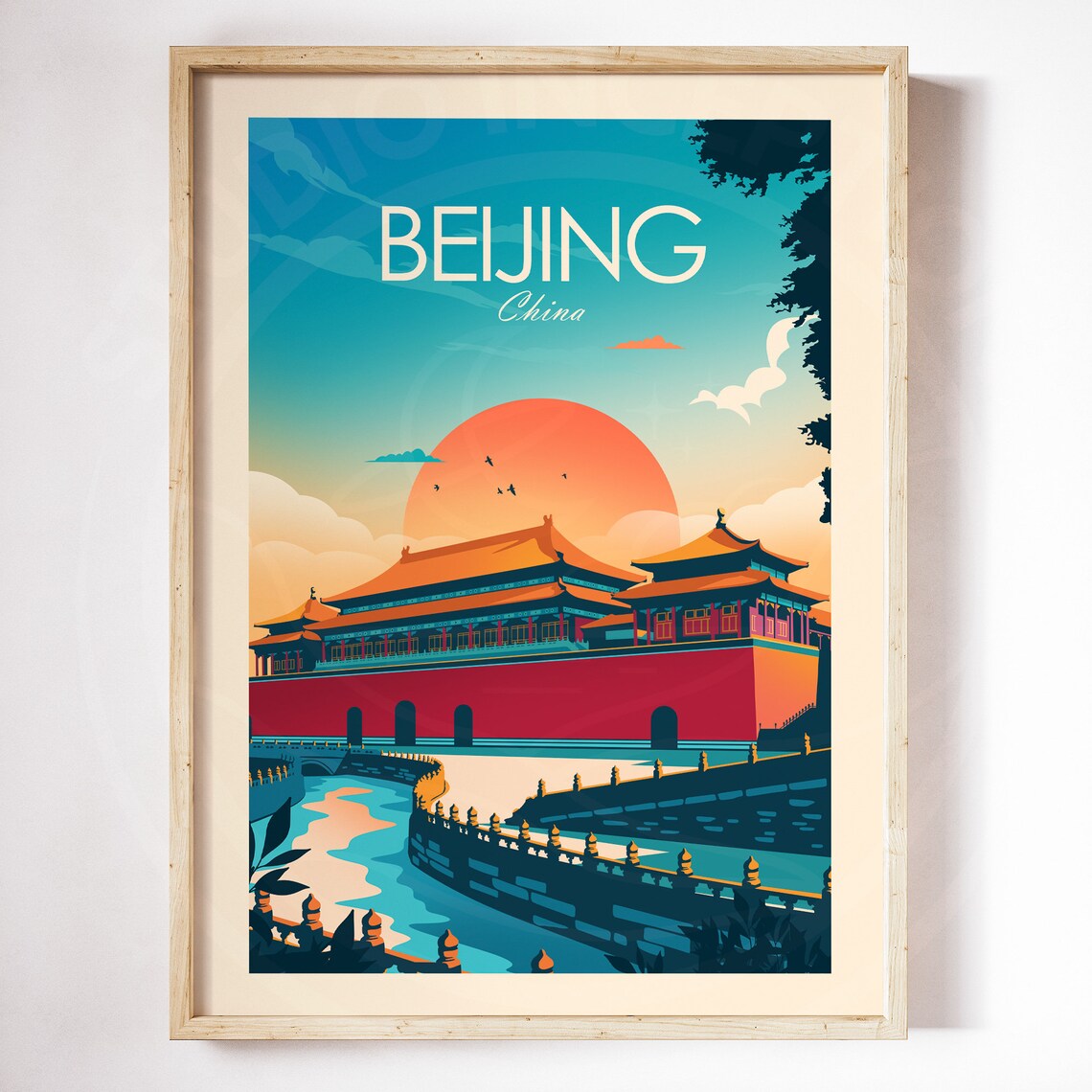 Beijing China Travel Poster, Forbidden City Art Print - Image 2