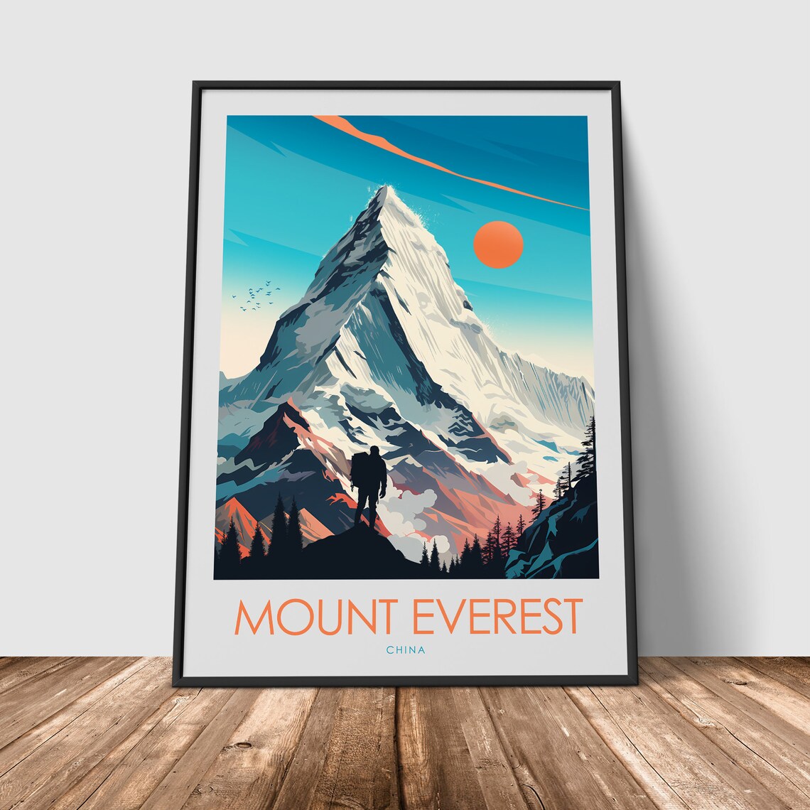 Mount Everest China Mountain Climb Adventure Summit Peak Travel Poster - Image 3