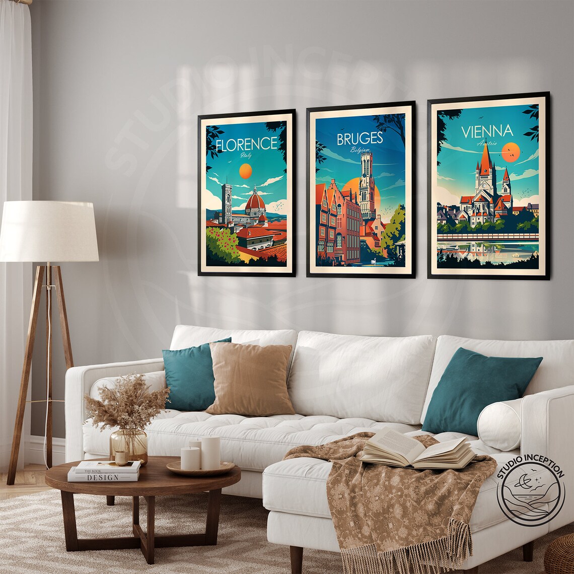 Bruges Traditional Travel Poster, Belgium Wall Art - Image 2