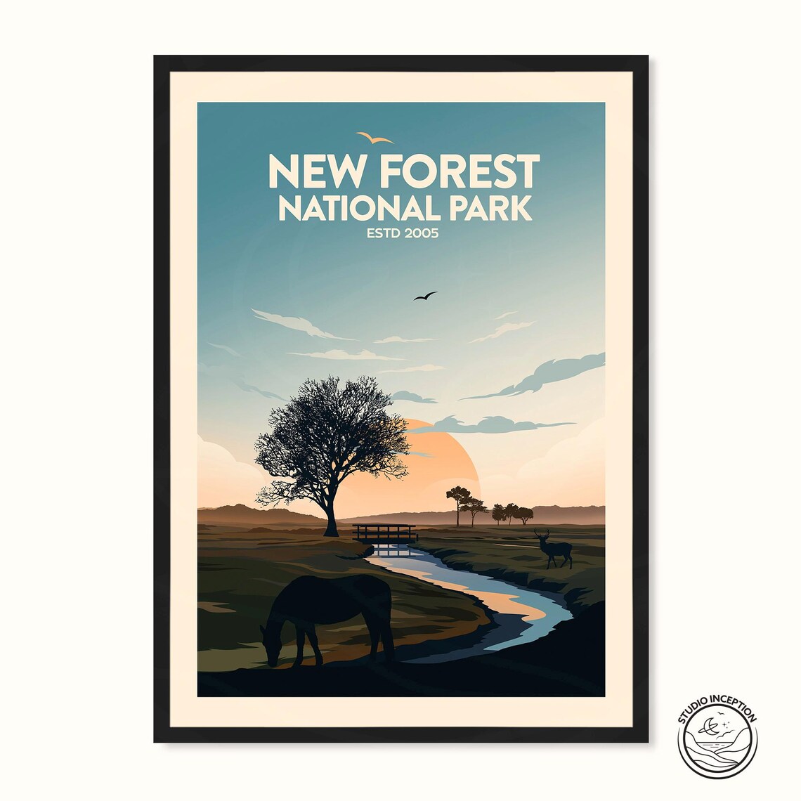 New Forest National Park, Hampshire Travel Poster