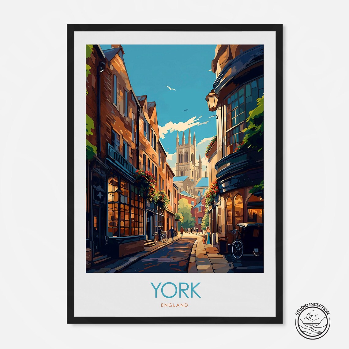 York City Travel Poster, York Travel Print