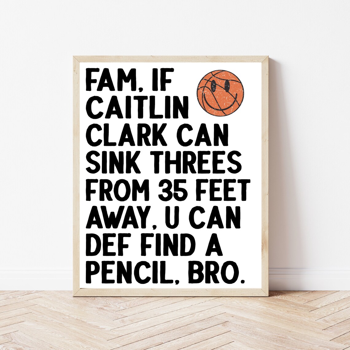 Caitlin Clark Funny Classroom Poster, Teacher Gift