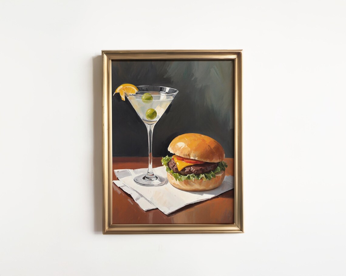 And Burger Funny Mid-Century Modern Art Print