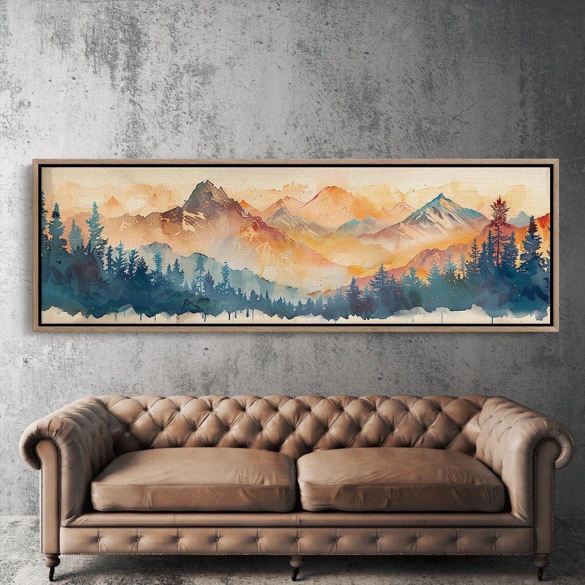 Cascade Mountain Range - Mid Century Modern Art Print