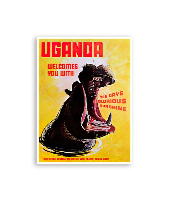 Uganda Art Africa Travel Poster Print Wall Decor Living Room Sign Xr4171