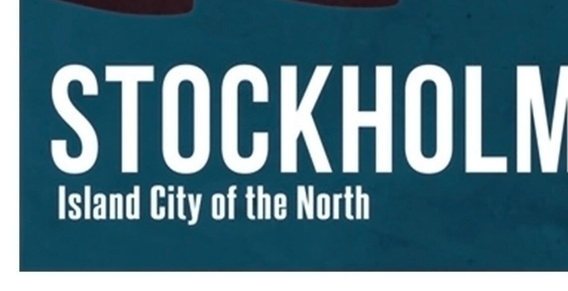Stockholm Island City of the North American Airlines Travel Poster - Image 2