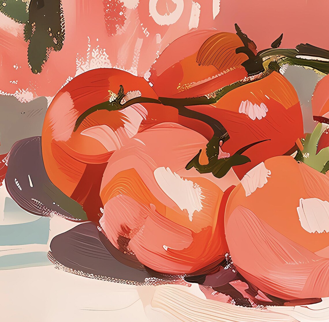 Retro Tomato Art Print, Trendy Kitchen Decor - Image 4