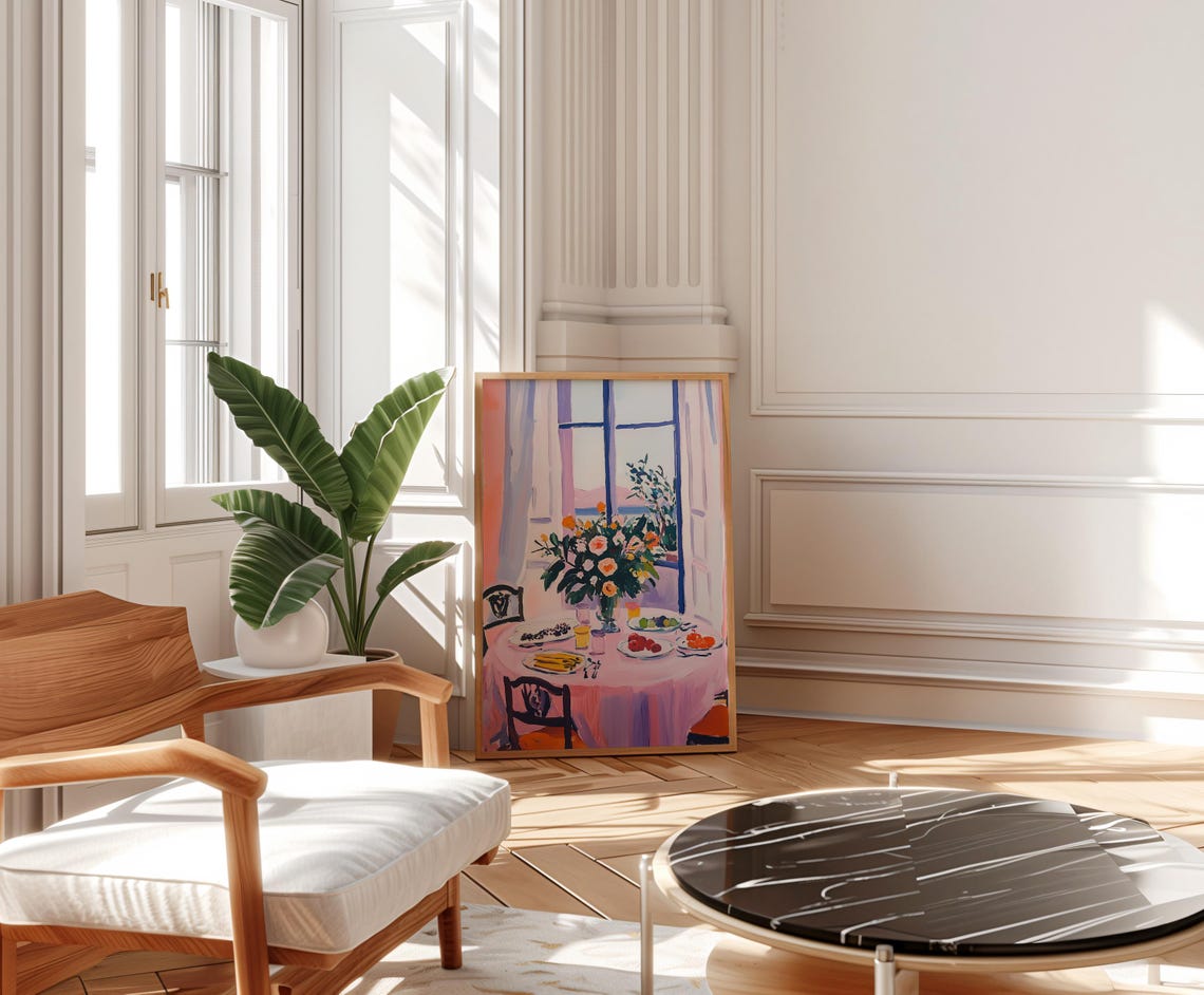 Matisse Inspired Open Window Breakfast Fauvist Dining Art Print - Image 3