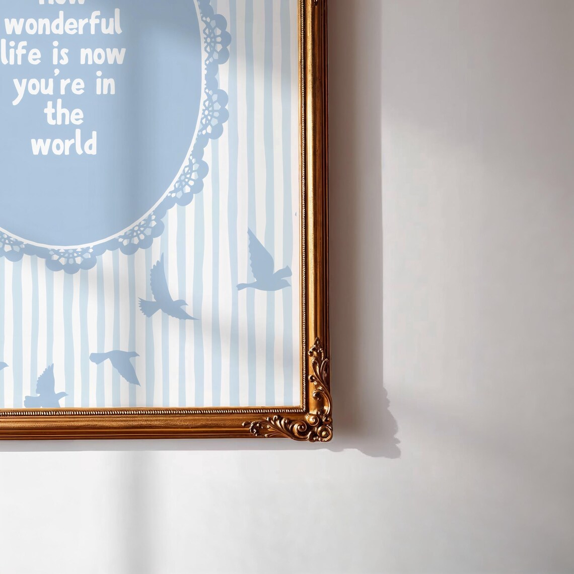 How Wonderful Life Is, Retro Nursery Quote Poster - Image 2