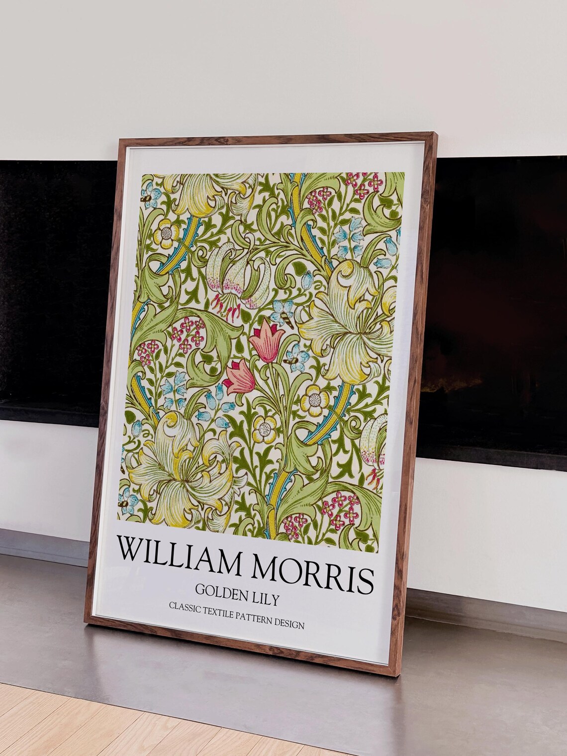 William Morris Golden Lily Vintage Poster - Image 3