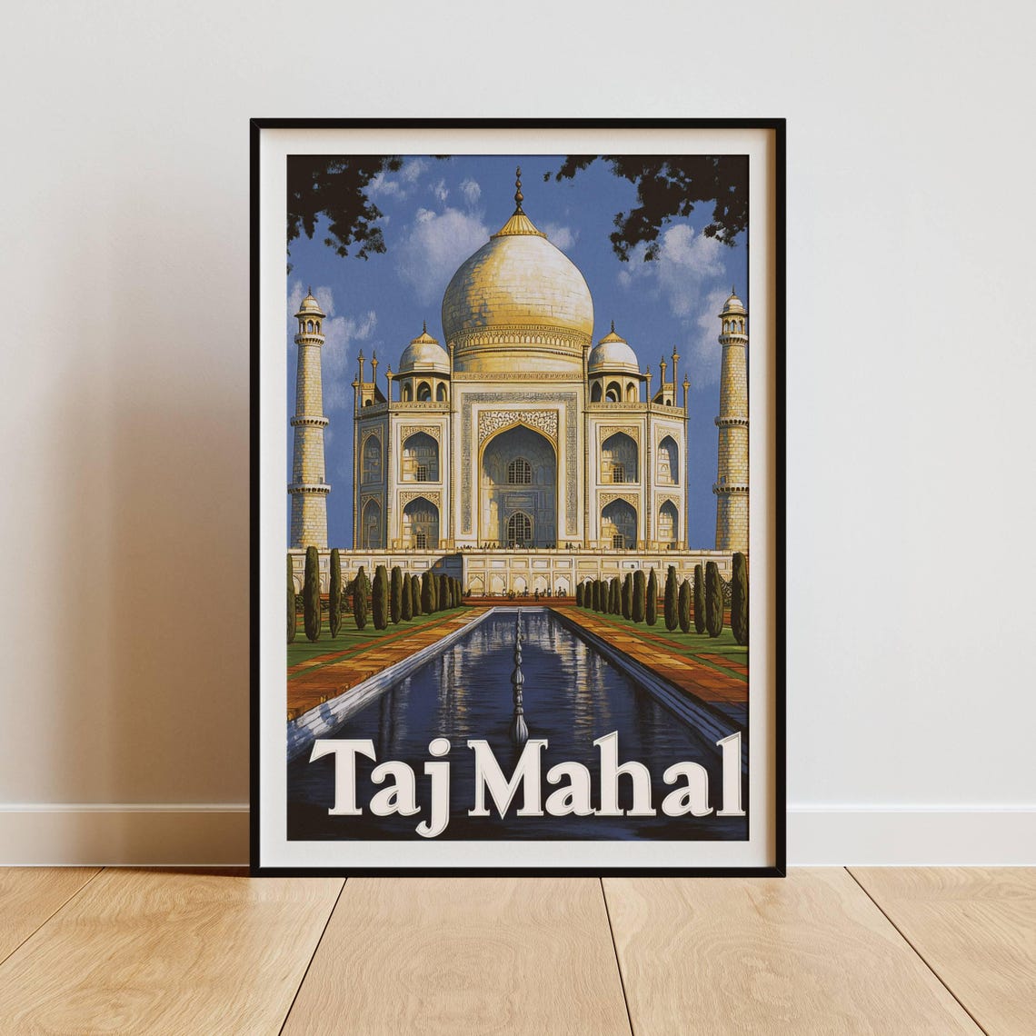 Taj Mahal, Iconic Indian Landmark Travel Poster - Image 3