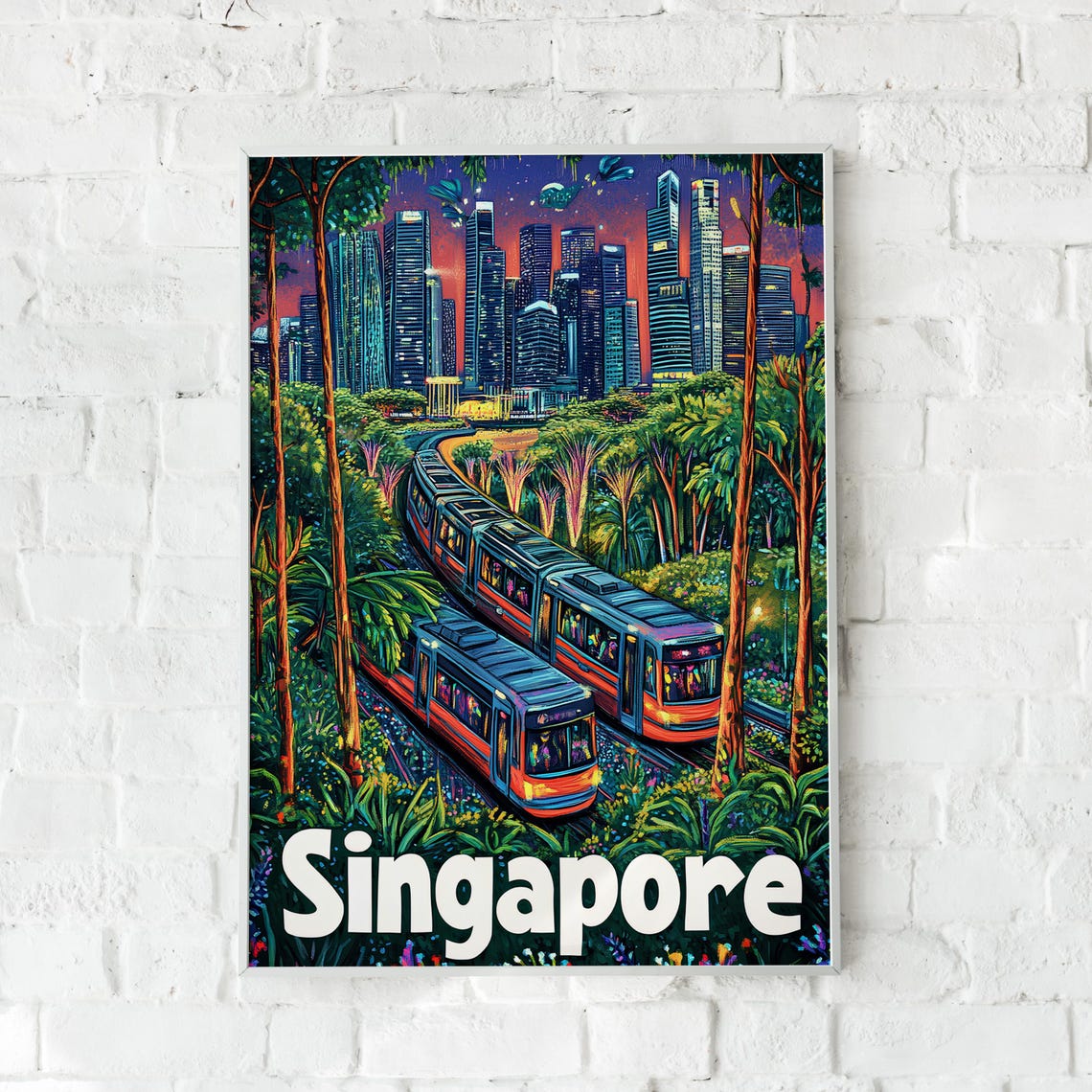 Singapore City Travel Poster, Asia Travel Gift - Image 6