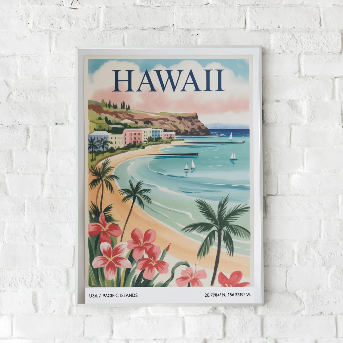 Hawaii Travel Poster, Vintage Pacific Islands - Image 5