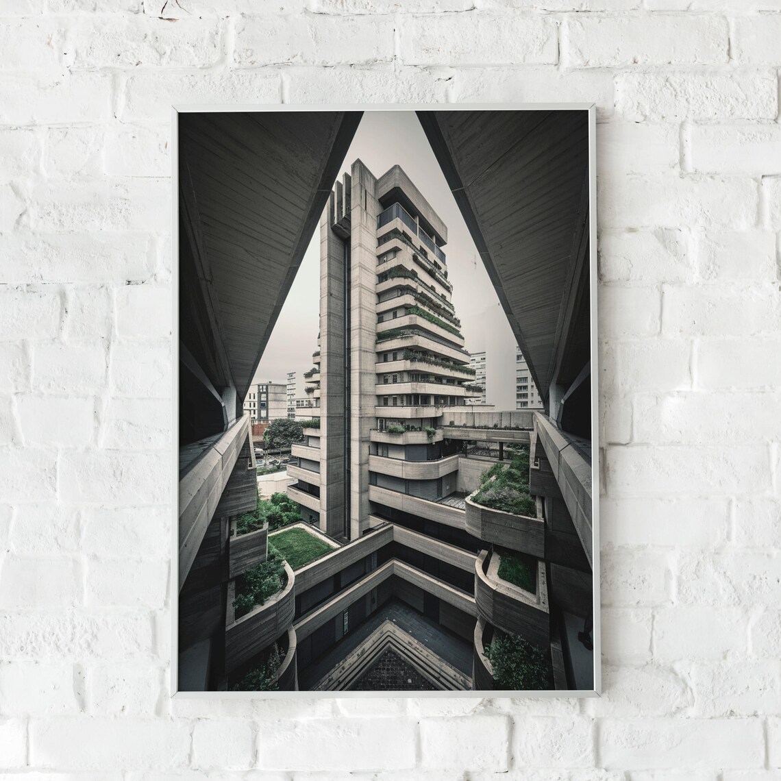 Brutalist Architecture Photograph, Modern Office Decor - Image 4