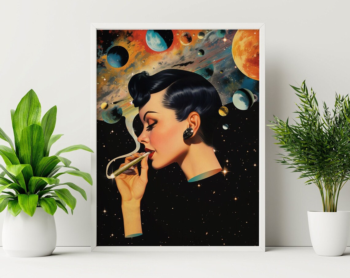 Clear Mind Retro Futuristic Cosmic Sci-Fi Art Print