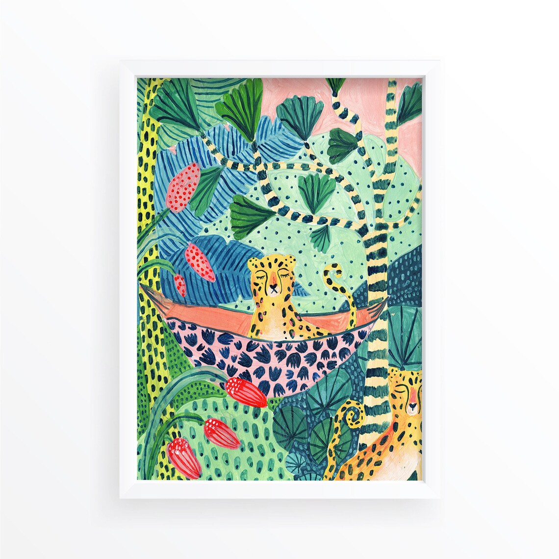 Leopard Print Jungle Safari Nursery Art Print