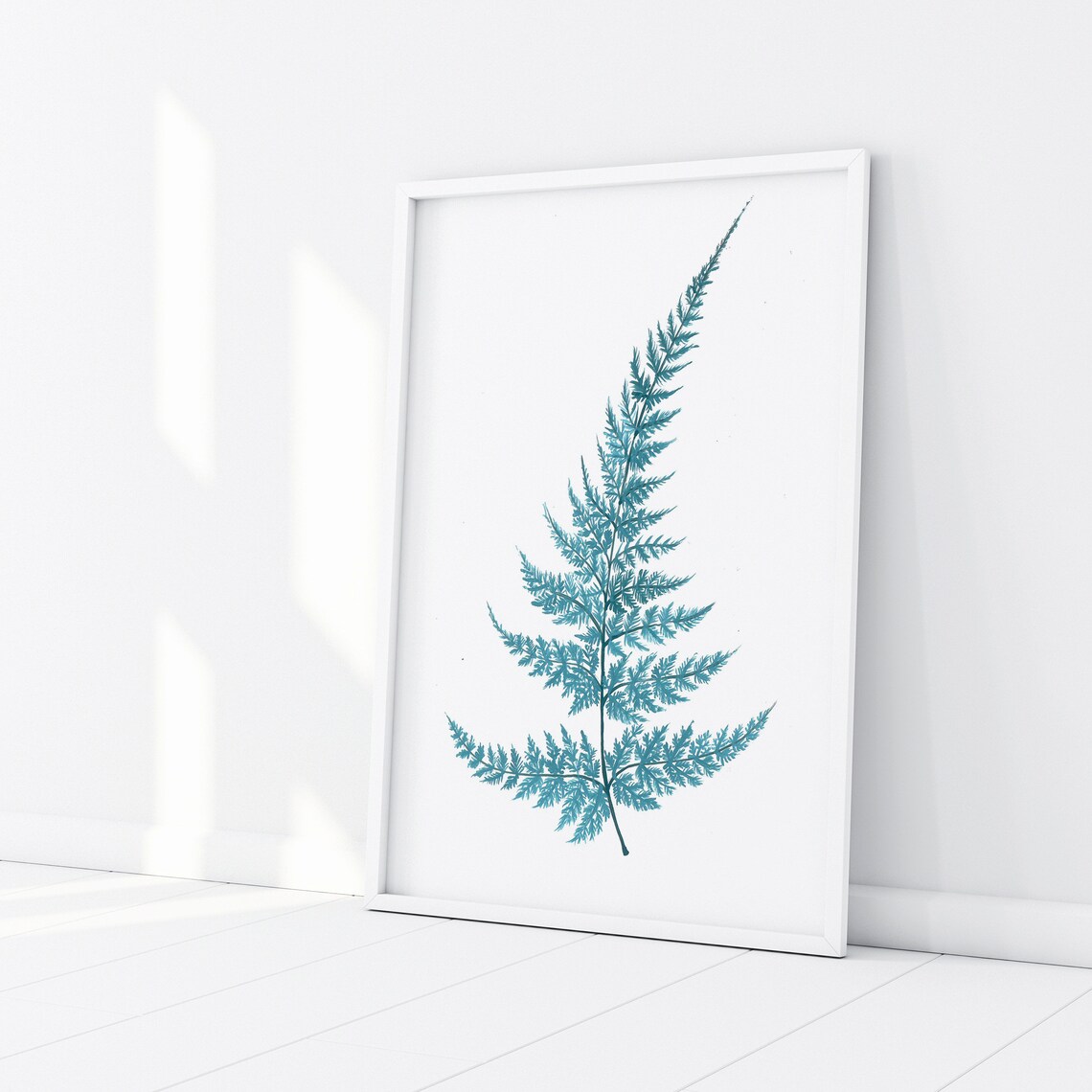 Fern Botanical Illustration Bathroom Wall Art Print - Image 2