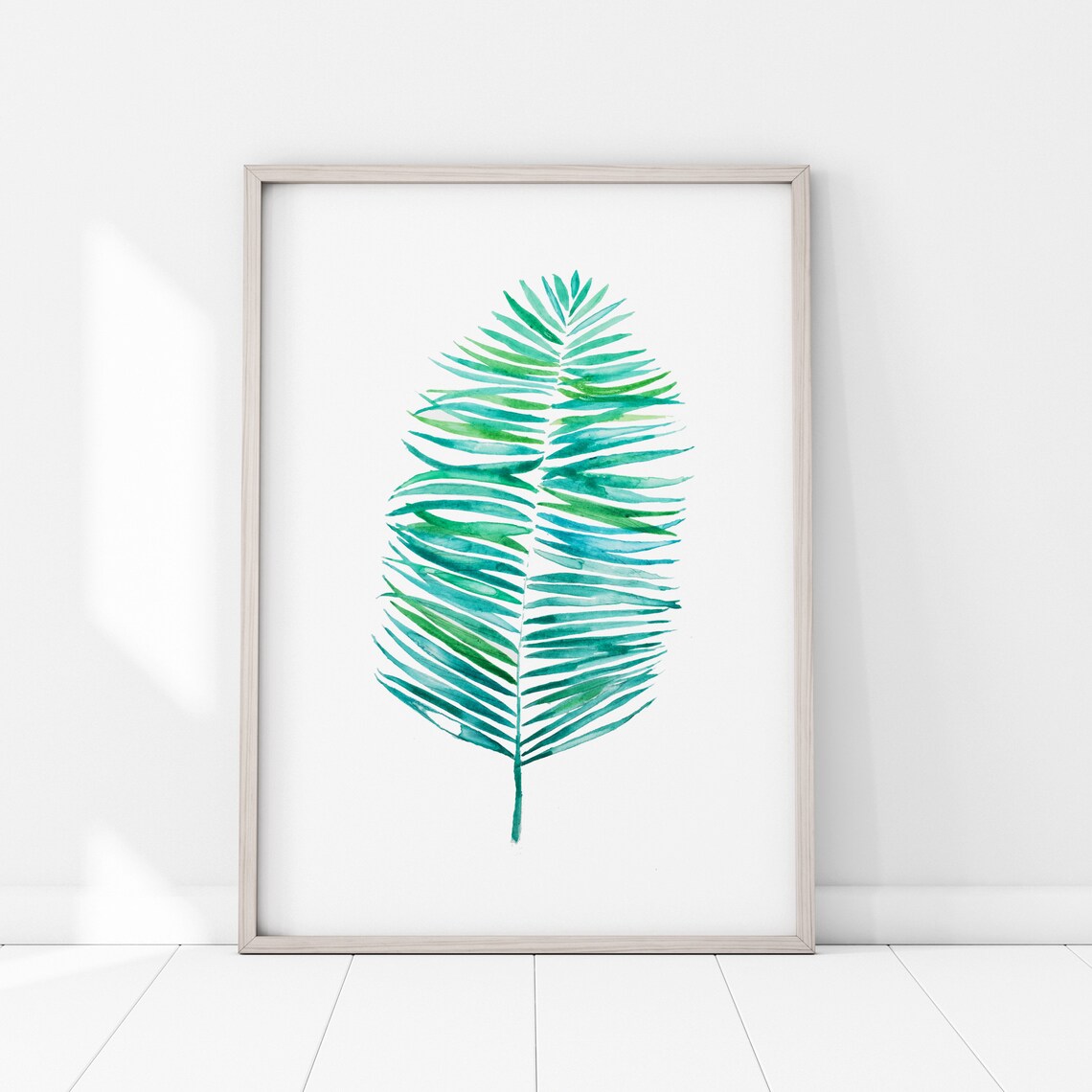 Palm Leaf Botanical Watercolour Art Print - Image 3