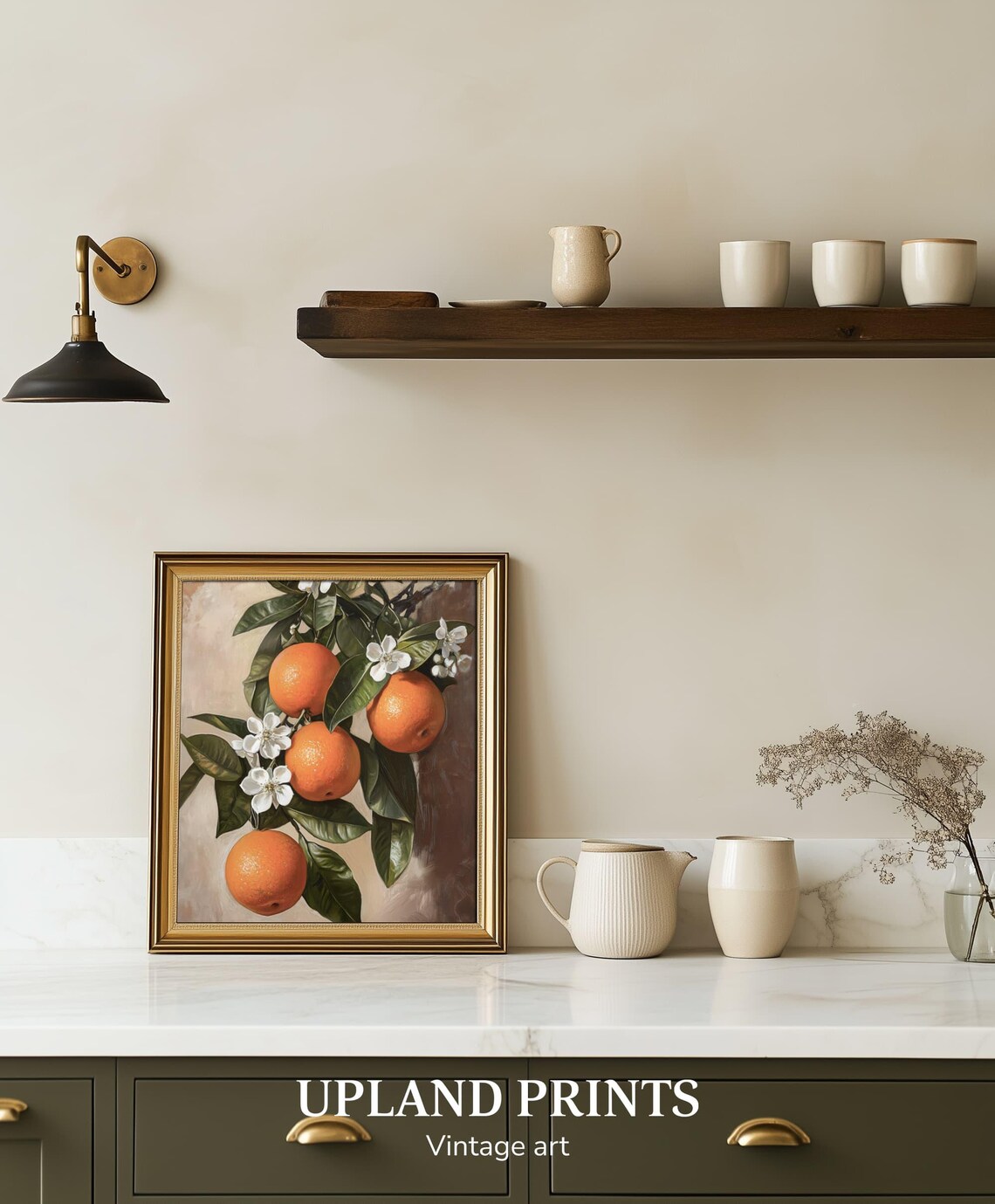 Rustic Oranges Painting Orange Still Life Painting Artwork Oranges Print Art Rustic Kitchen Wall Art Citrus Fruit 050 - Image 3