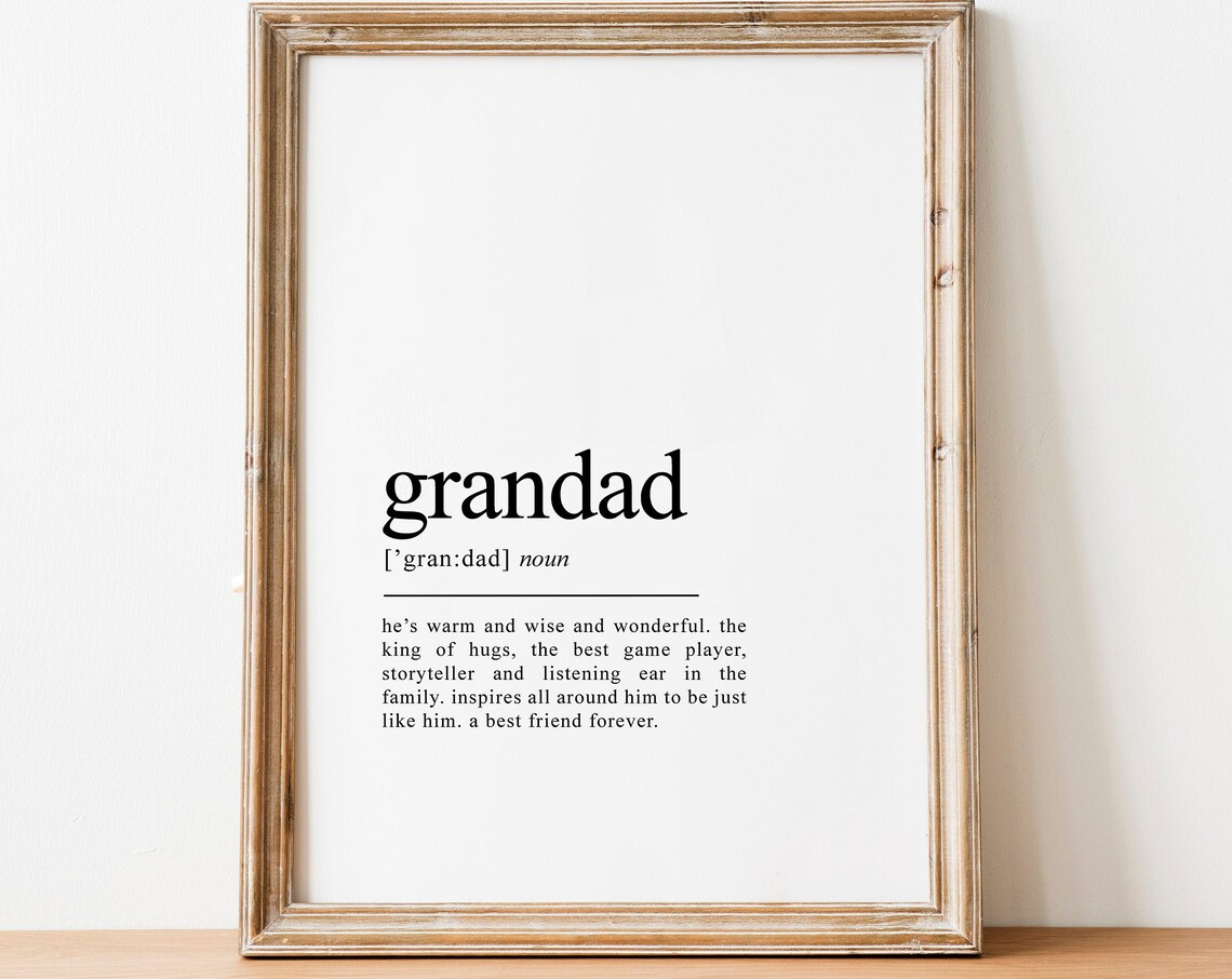 Grandad Definition Poster, Father's Day Gift Art - Image 2