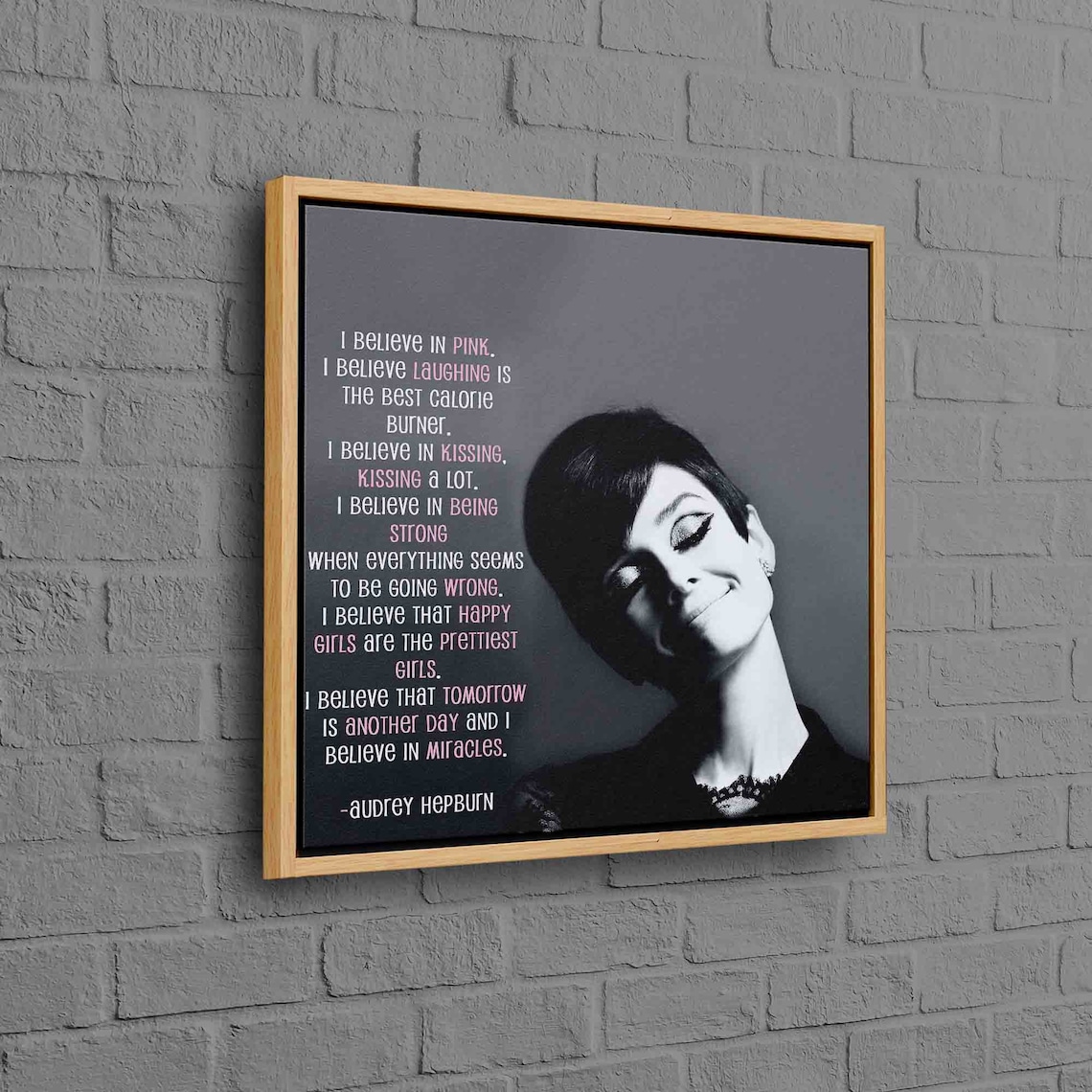 Audrey Hepburn Motivational Art Print, Women